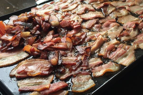 Bacon on a griddle temp how know when is done
