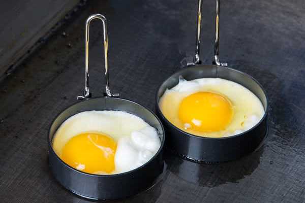 Metal Egg Frying Ring Circle Round Fried Poach Non-Stick Cooker Mold With Handle